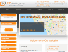 Tablet Screenshot of gpplumbinggroup.com.au